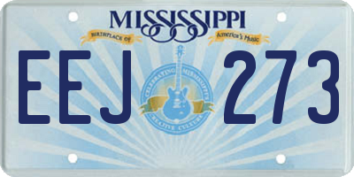 MS license plate EEJ273