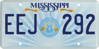 MS license plate EEJ292