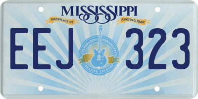 MS license plate EEJ323