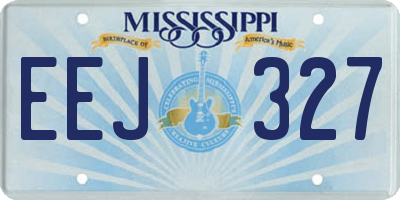 MS license plate EEJ327
