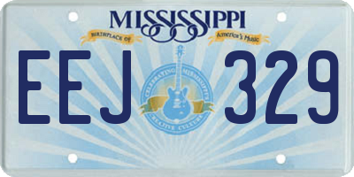 MS license plate EEJ329