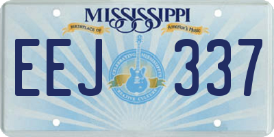 MS license plate EEJ337