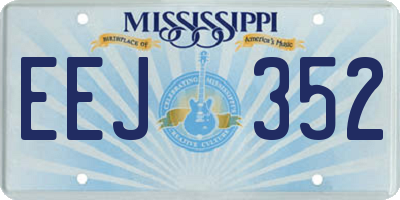 MS license plate EEJ352