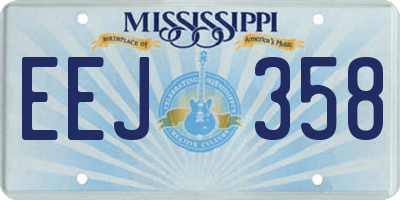 MS license plate EEJ358