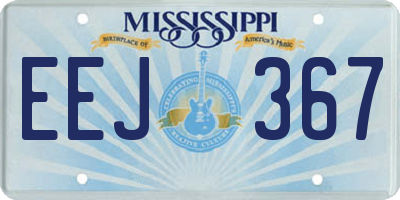 MS license plate EEJ367