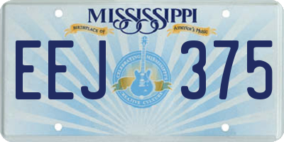 MS license plate EEJ375