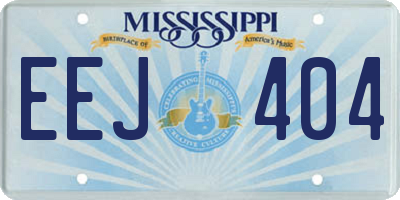 MS license plate EEJ404