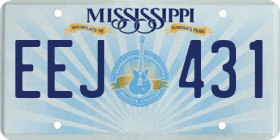 MS license plate EEJ431