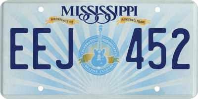 MS license plate EEJ452