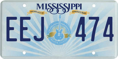 MS license plate EEJ474