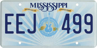 MS license plate EEJ499