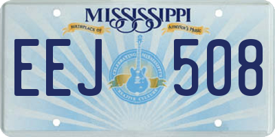 MS license plate EEJ508