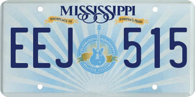 MS license plate EEJ515
