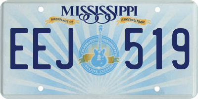 MS license plate EEJ519
