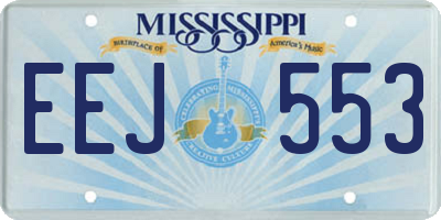 MS license plate EEJ553
