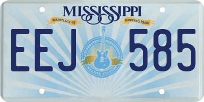 MS license plate EEJ585