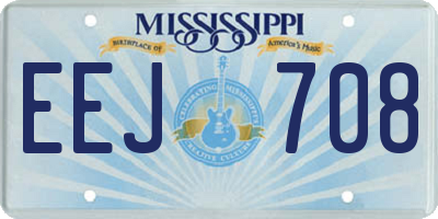 MS license plate EEJ708