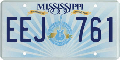 MS license plate EEJ761