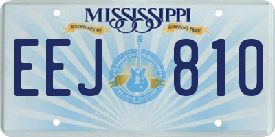 MS license plate EEJ810