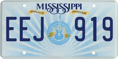 MS license plate EEJ919