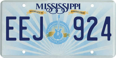MS license plate EEJ924