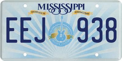 MS license plate EEJ938