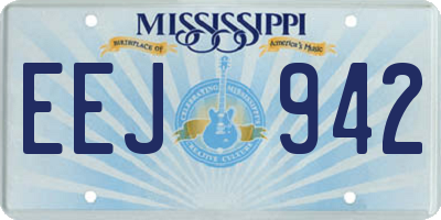 MS license plate EEJ942