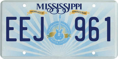MS license plate EEJ961