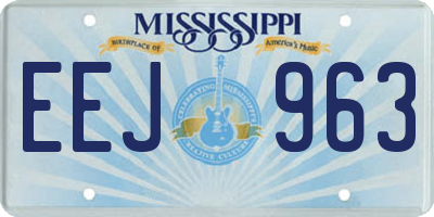 MS license plate EEJ963