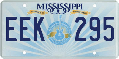 MS license plate EEK295