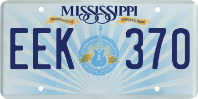 MS license plate EEK370