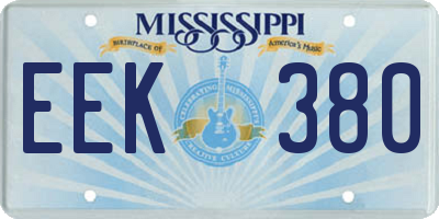 MS license plate EEK380