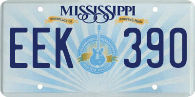 MS license plate EEK390