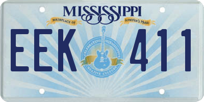 MS license plate EEK411