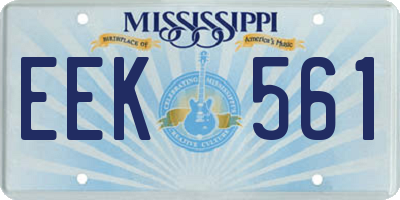 MS license plate EEK561