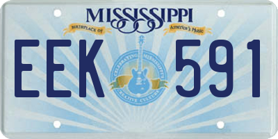 MS license plate EEK591