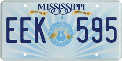 MS license plate EEK595