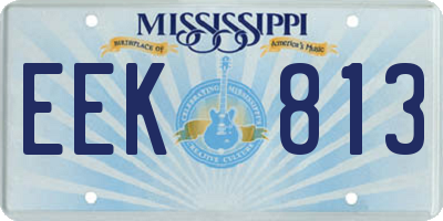 MS license plate EEK813