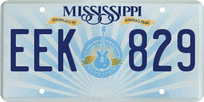 MS license plate EEK829
