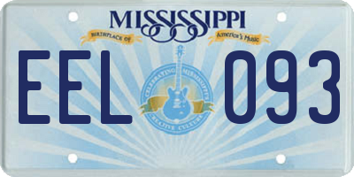 MS license plate EEL093