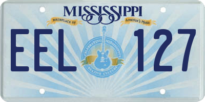 MS license plate EEL127