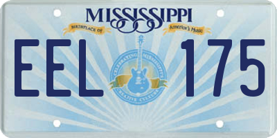 MS license plate EEL175