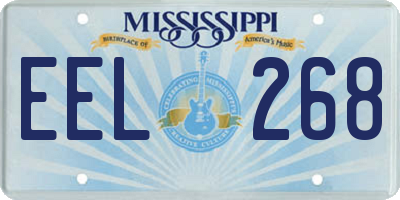 MS license plate EEL268