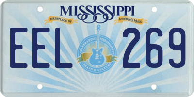 MS license plate EEL269
