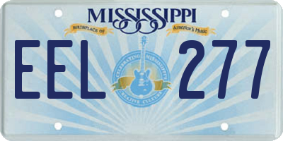 MS license plate EEL277
