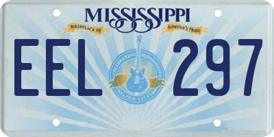 MS license plate EEL297