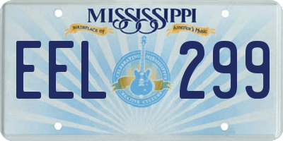 MS license plate EEL299