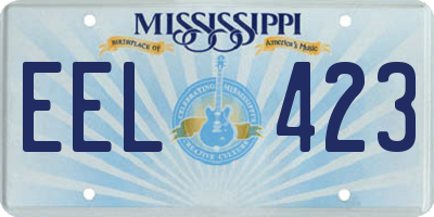 MS license plate EEL423