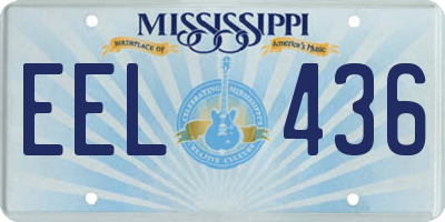 MS license plate EEL436