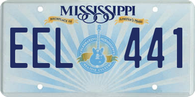 MS license plate EEL441